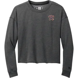 NY Stars New Era Ladies Tri-Blend Fleece Crop Crew