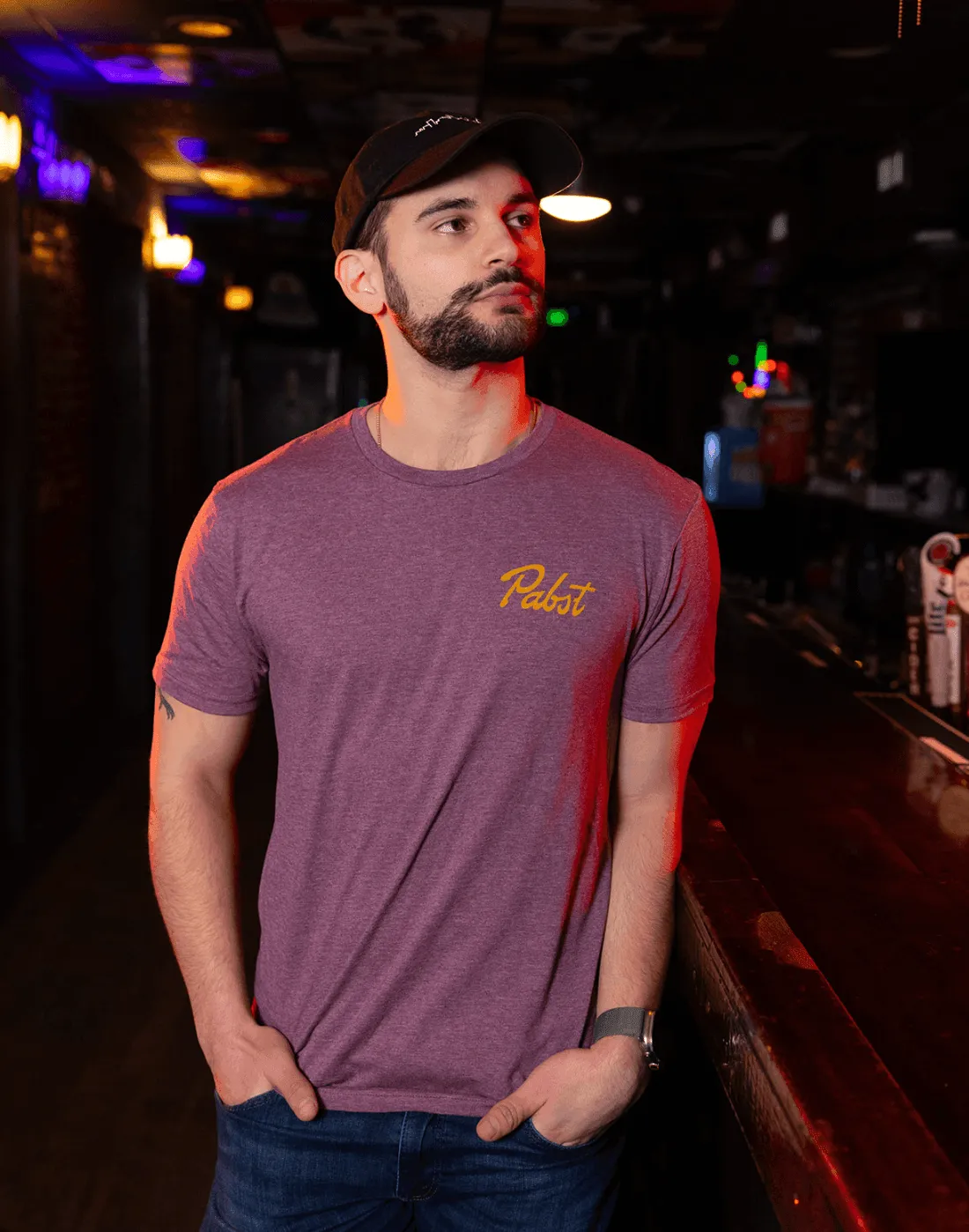 Pabst Blue Ribbon Support Your Local Bartender (Heather Maroon) / Shirt