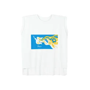 Peace Women’s Flowy Rolled Cuffs Muscle Tee