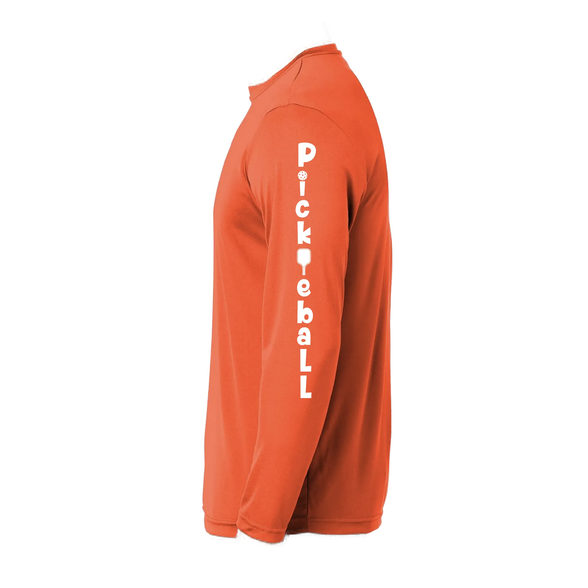 Pickleball Vertical (Customizable) | Men's Long Sleeve Athletic Pickleball Shirt | 100% Polyester