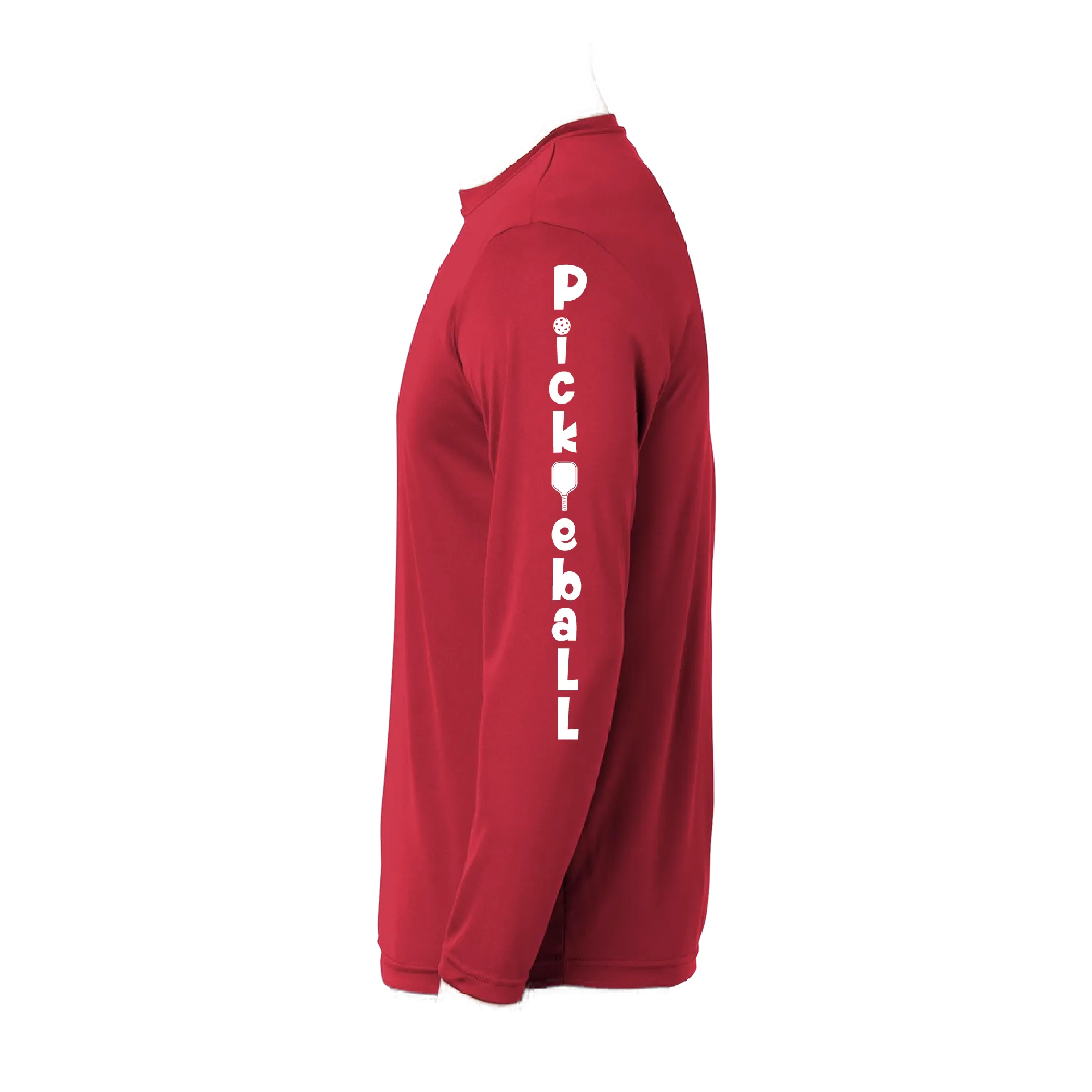 Pickleball Vertical (Customizable) | Men's Long Sleeve Athletic Pickleball Shirt | 100% Polyester