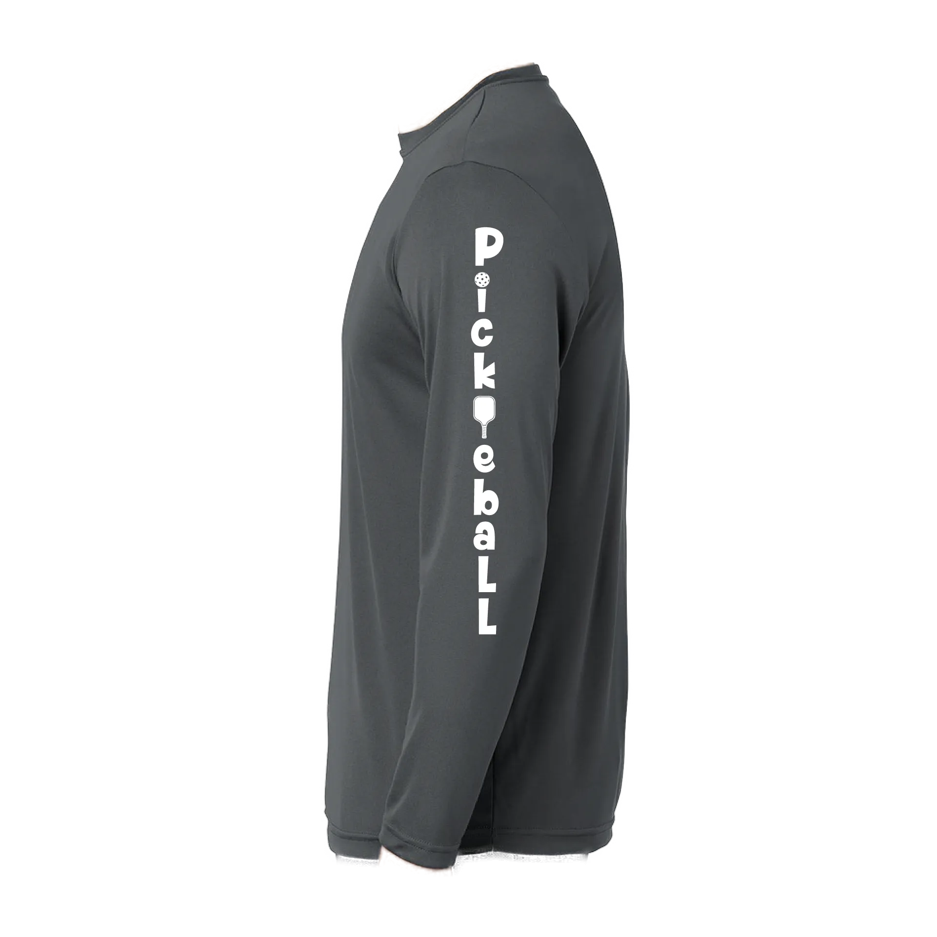 Pickleball Vertical (Customizable) | Men's Long Sleeve Athletic Pickleball Shirt | 100% Polyester