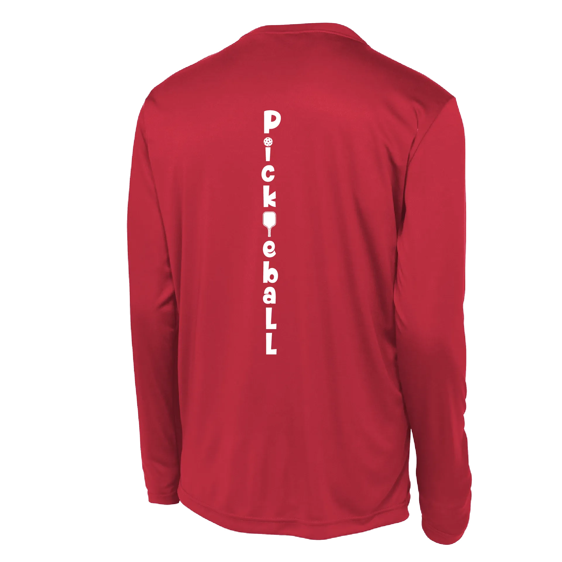Pickleball Vertical (Customizable) | Men's Long Sleeve Athletic Pickleball Shirt | 100% Polyester