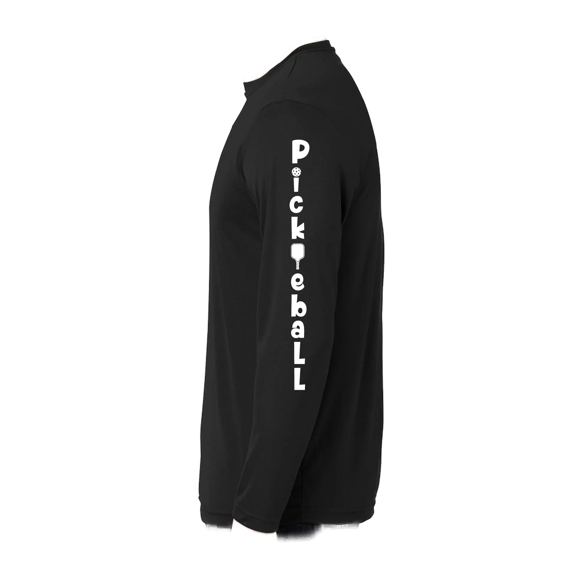 Pickleball Vertical (Customizable) | Men's Long Sleeve Athletic Pickleball Shirt | 100% Polyester