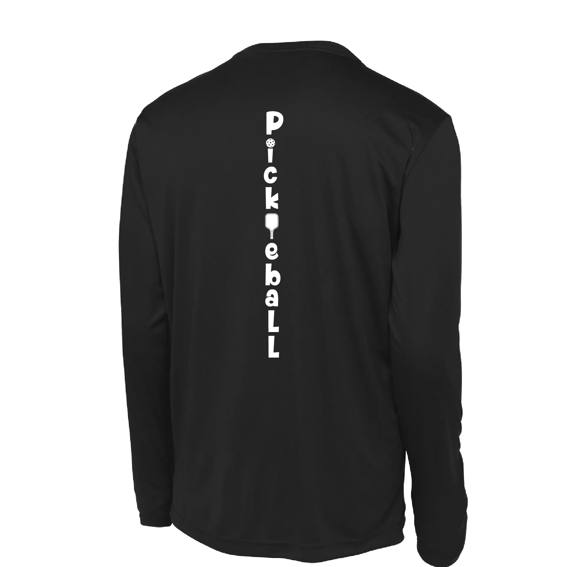 Pickleball Vertical (Customizable) | Men's Long Sleeve Athletic Pickleball Shirt | 100% Polyester
