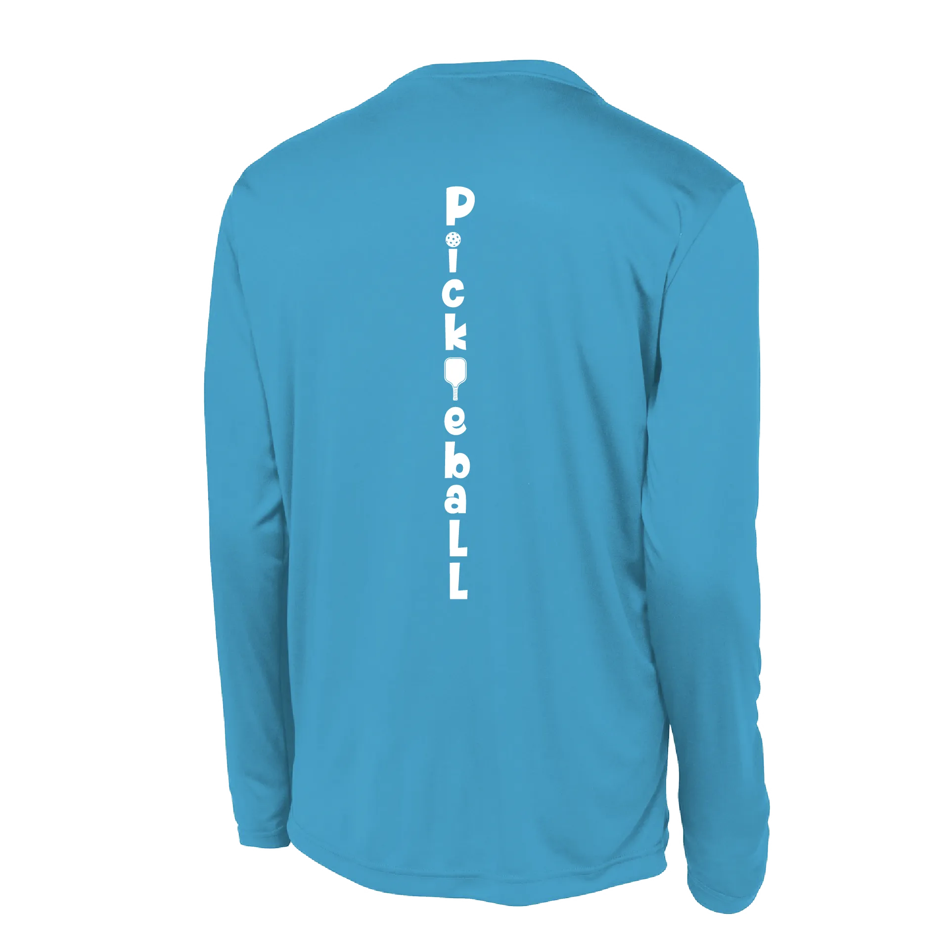 Pickleball Vertical (Customizable) | Men's Long Sleeve Athletic Pickleball Shirt | 100% Polyester
