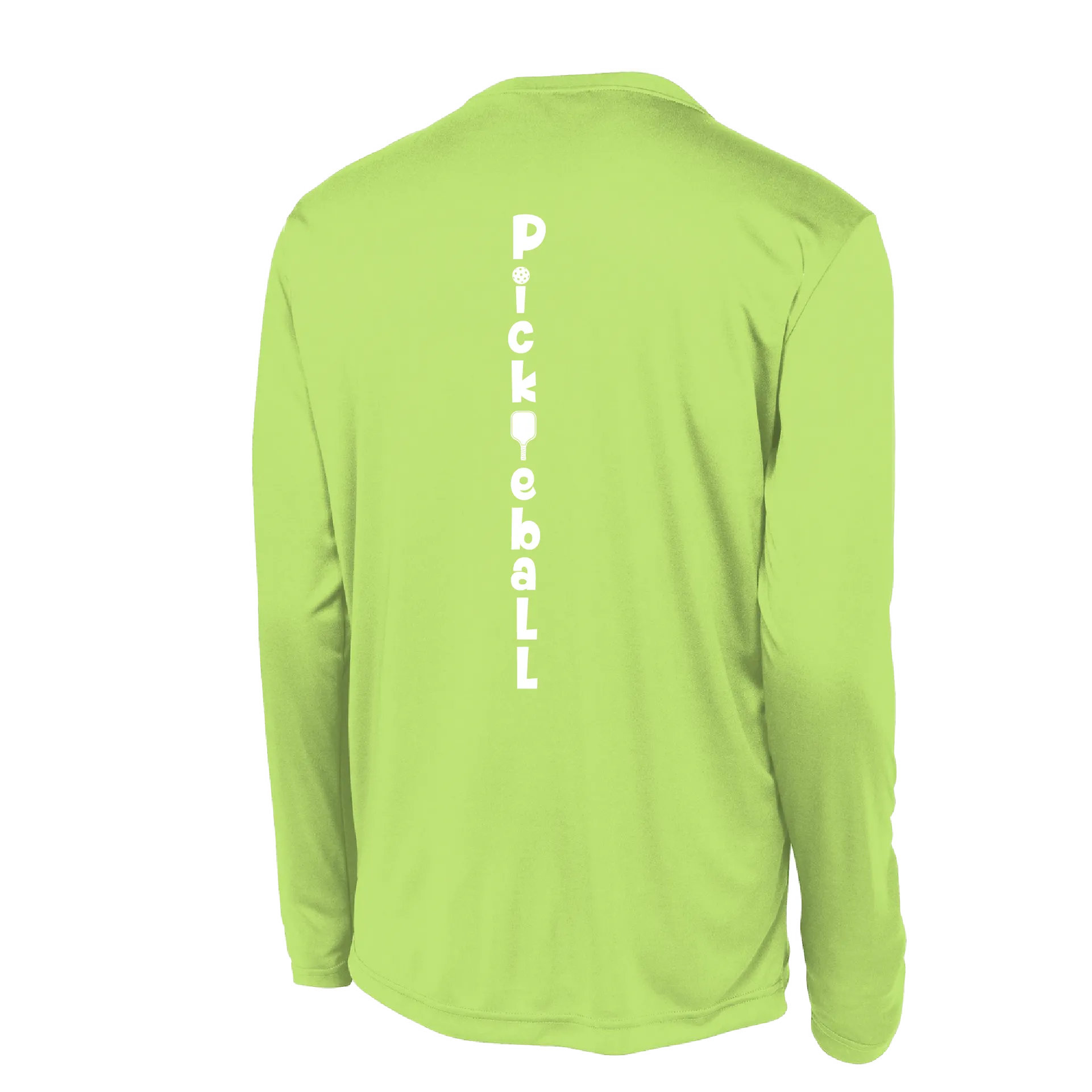 Pickleball Vertical (Customizable) | Men's Long Sleeve Athletic Pickleball Shirt | 100% Polyester