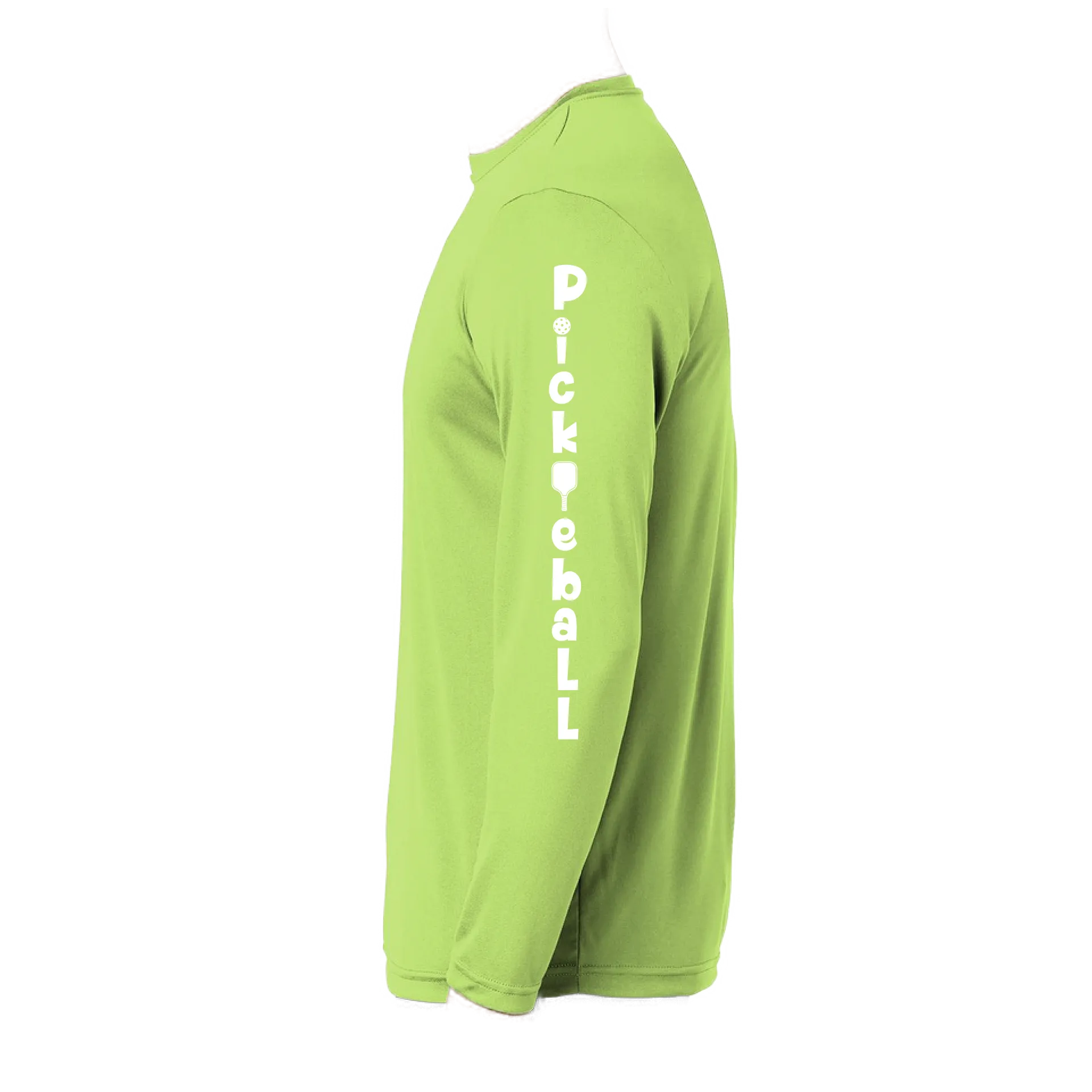Pickleball Vertical (Customizable) | Men's Long Sleeve Athletic Pickleball Shirt | 100% Polyester