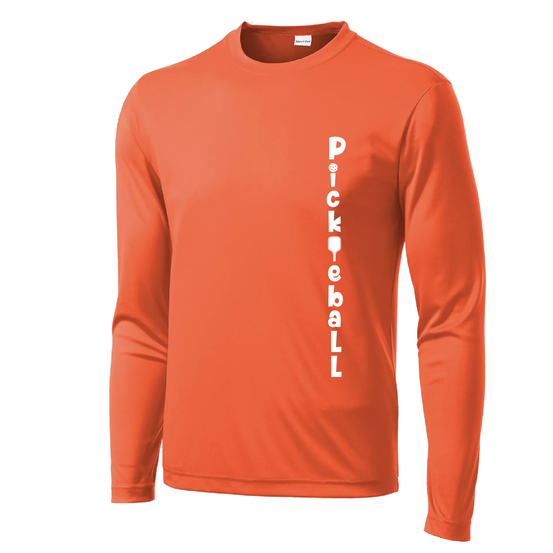 Pickleball Vertical (Customizable) | Men's Long Sleeve Athletic Pickleball Shirt | 100% Polyester
