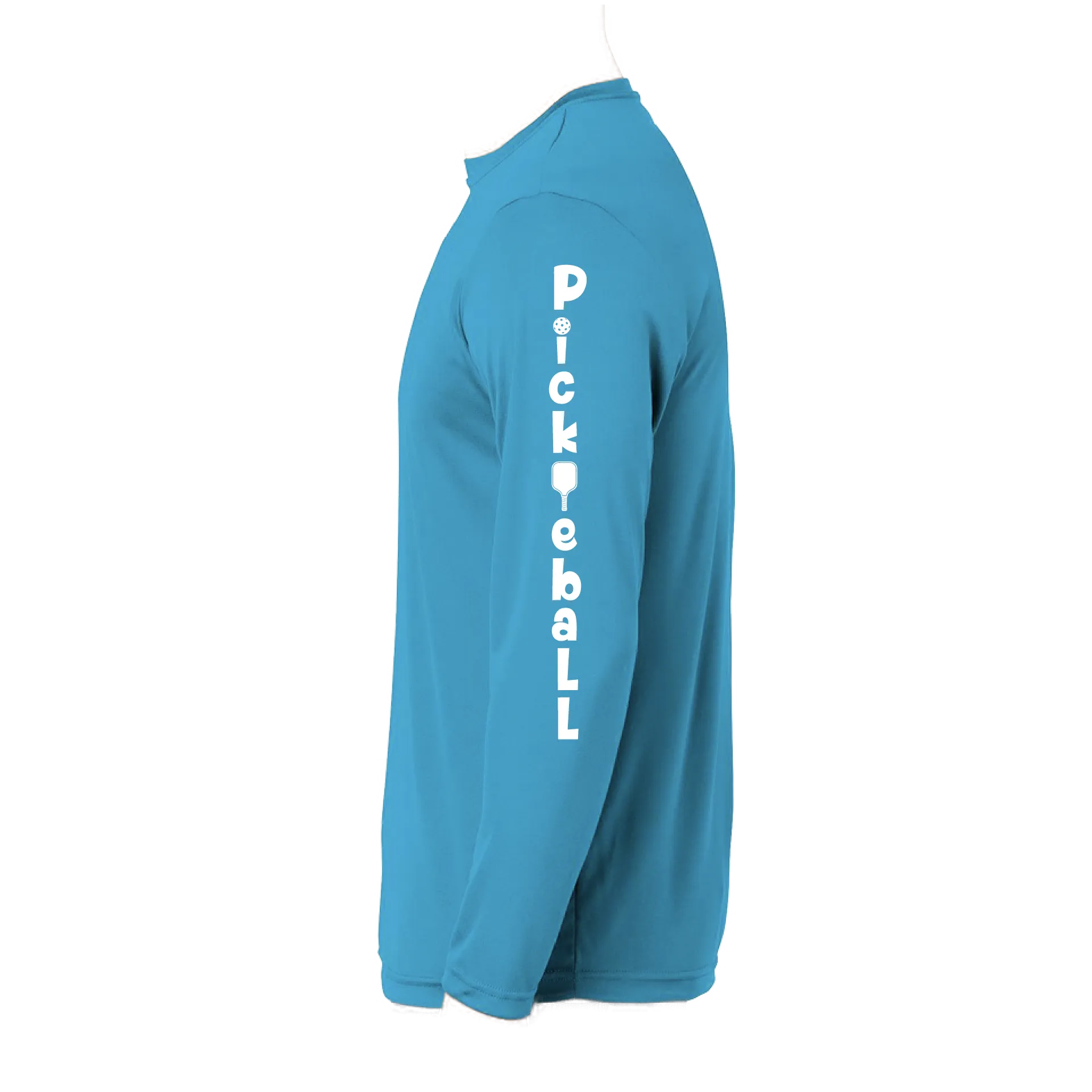 Pickleball Vertical (Customizable) | Men's Long Sleeve Athletic Pickleball Shirt | 100% Polyester