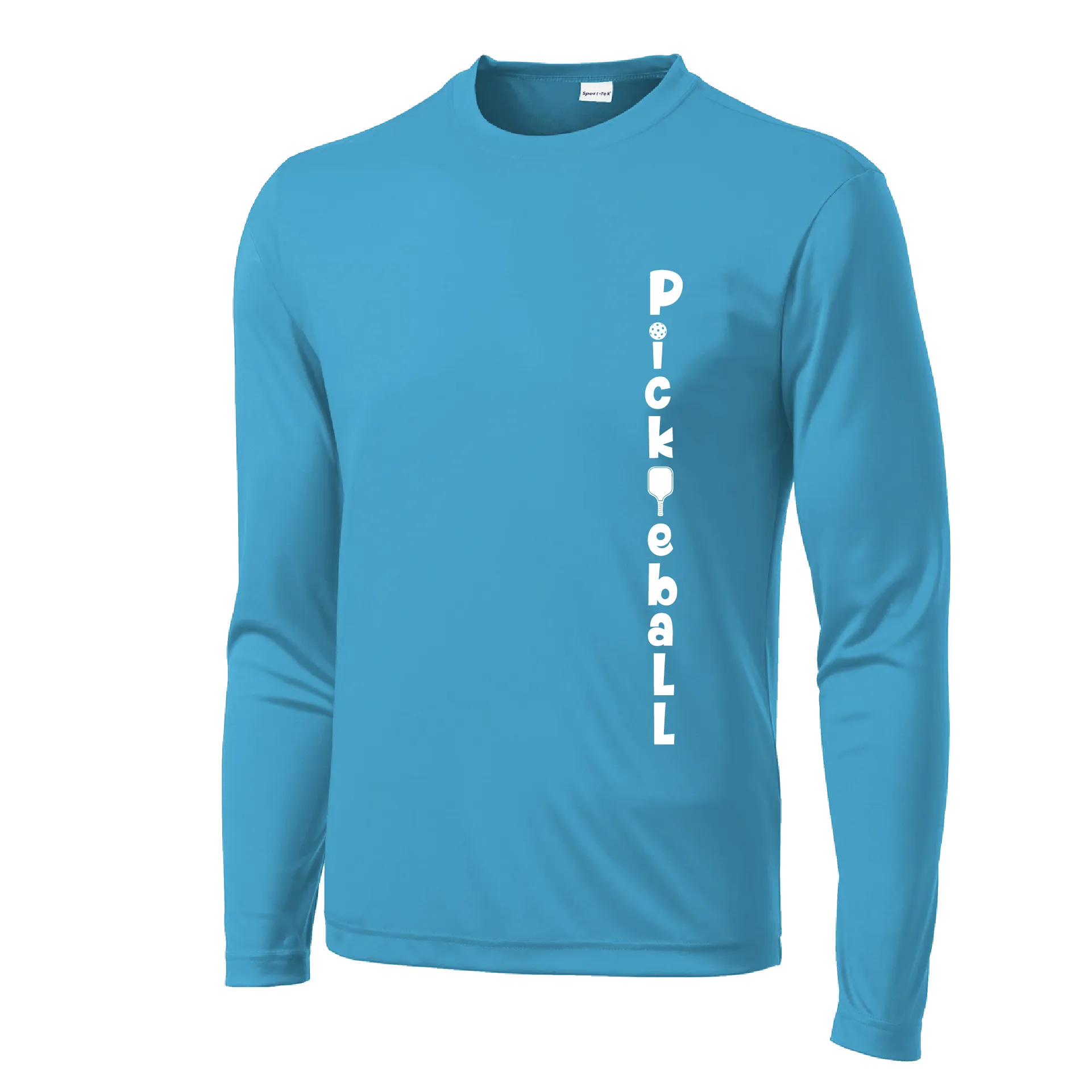 Pickleball Vertical (Customizable) | Men's Long Sleeve Athletic Pickleball Shirt | 100% Polyester