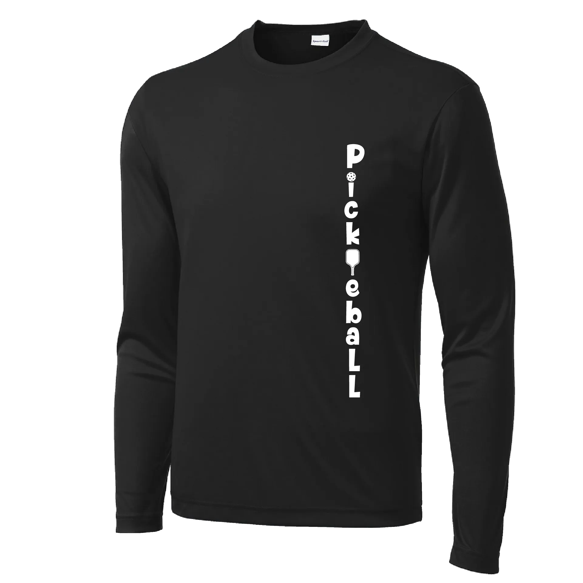 Pickleball Vertical (Customizable) | Men's Long Sleeve Athletic Pickleball Shirt | 100% Polyester
