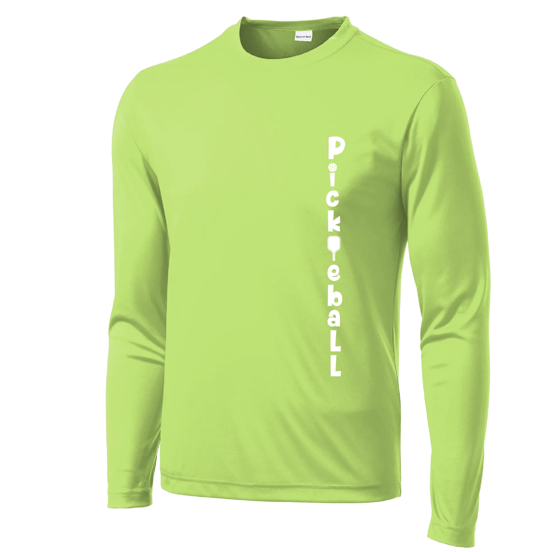 Pickleball Vertical (Customizable) | Men's Long Sleeve Athletic Pickleball Shirt | 100% Polyester