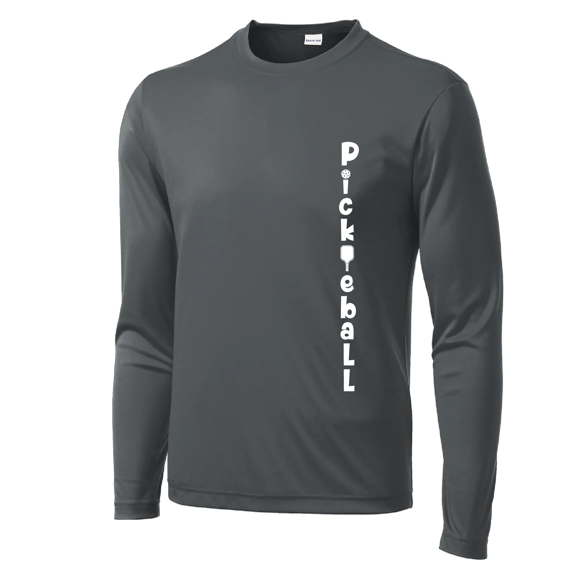 Pickleball Vertical (Customizable) | Men's Long Sleeve Athletic Pickleball Shirt | 100% Polyester