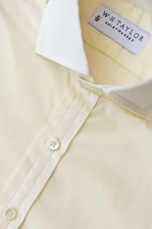 Plain Cream Poplin Men's Bespoke Shirt