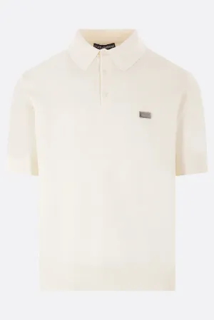 Plated Logo Cotton Polo Shirt