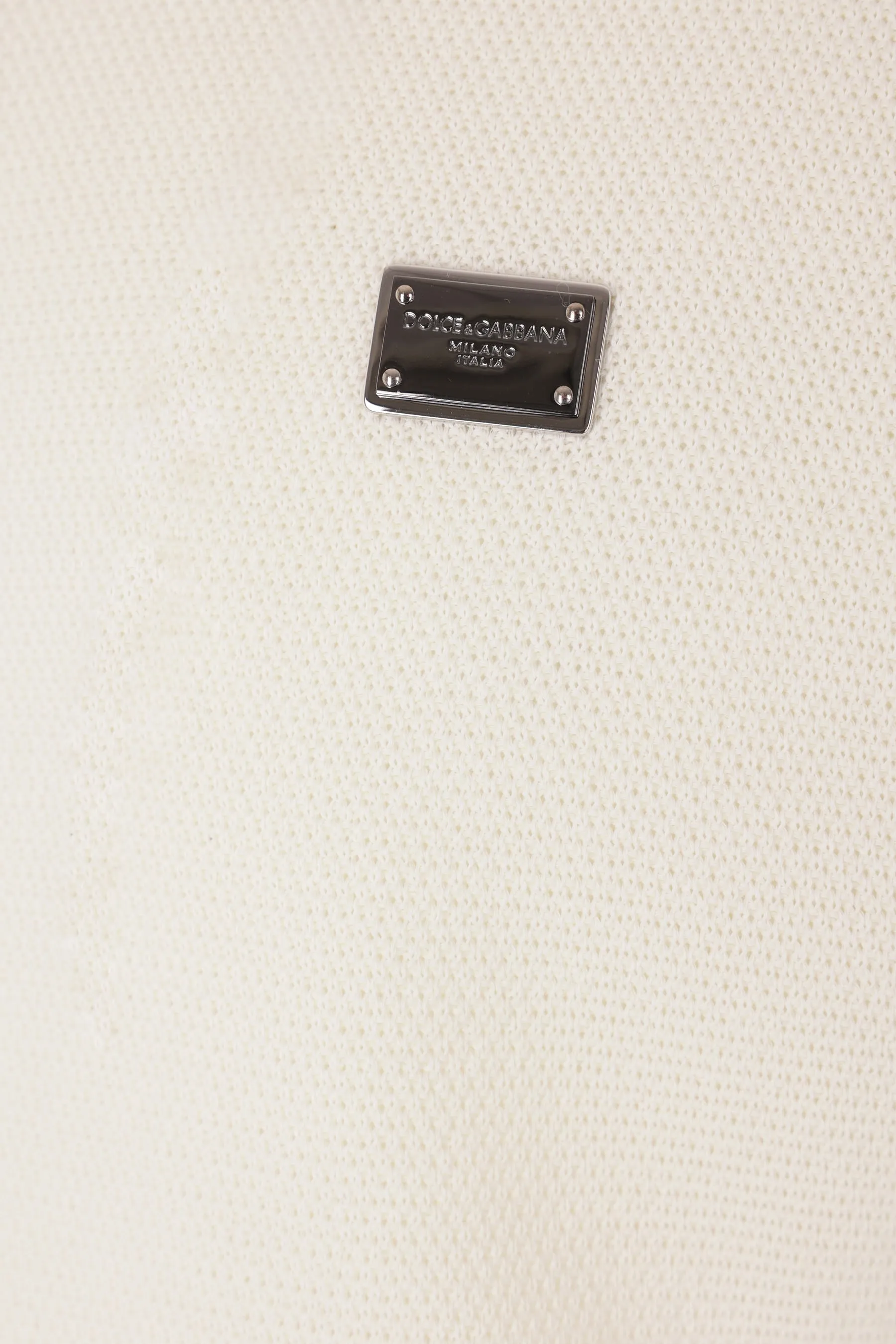 Plated Logo Cotton Polo Shirt