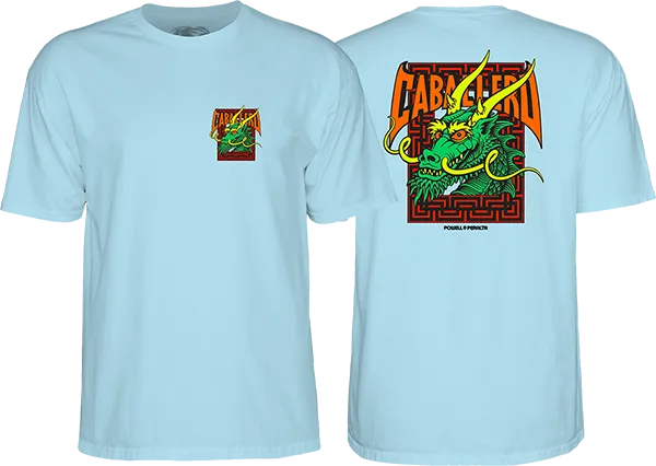 Powell Peralta Cab Street Dragon T-Shirt - Powder Blue
