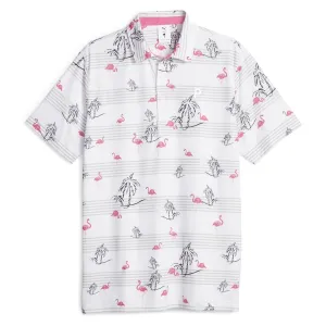 Puma X PTC Print Polo White Glow-Charming Pink - AW23