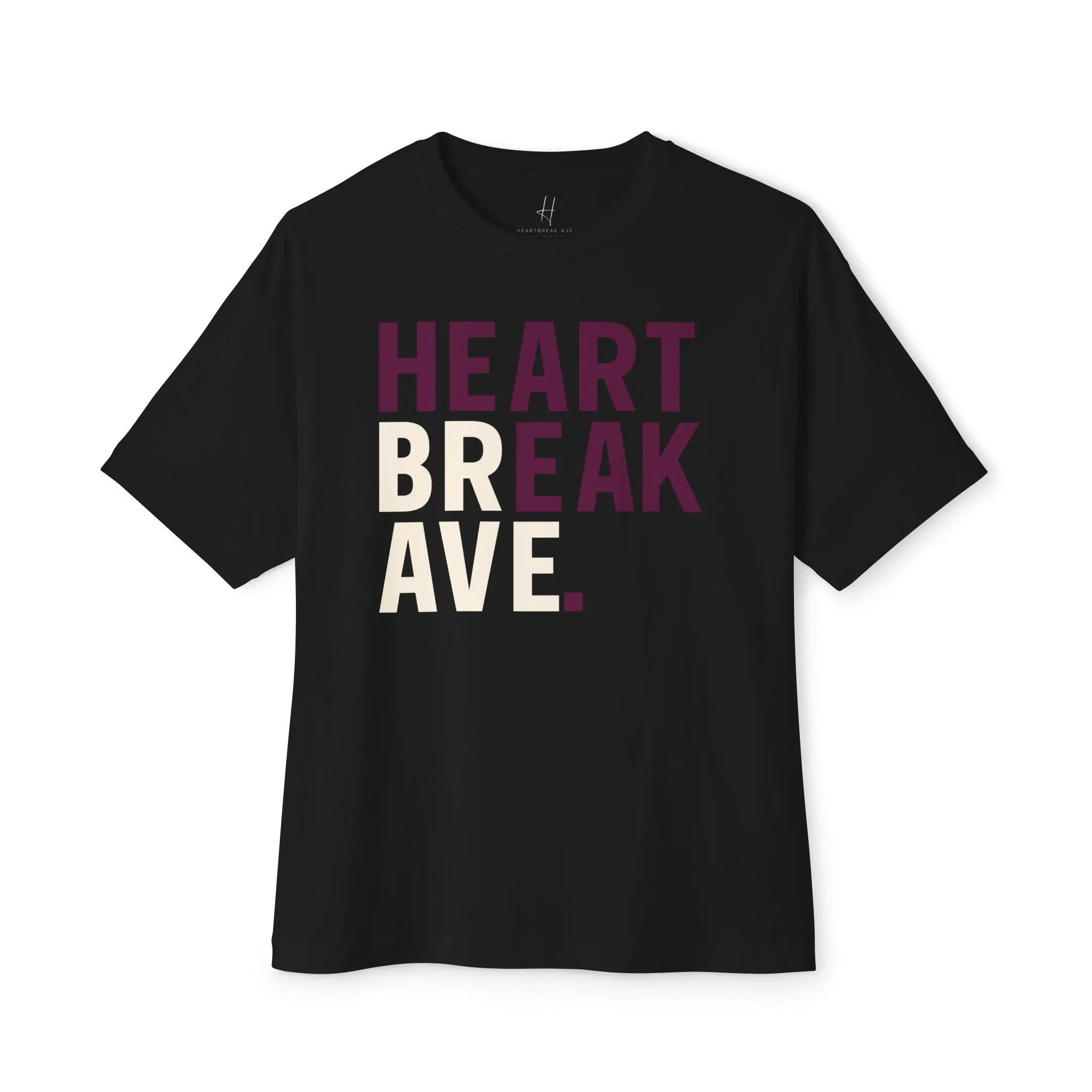 "BRAVE Hearts (Deep Purple)" Unisex Oversized Boxy Tee