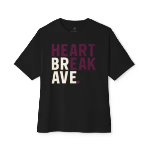 "BRAVE Hearts (Deep Purple)" Unisex Oversized Boxy Tee