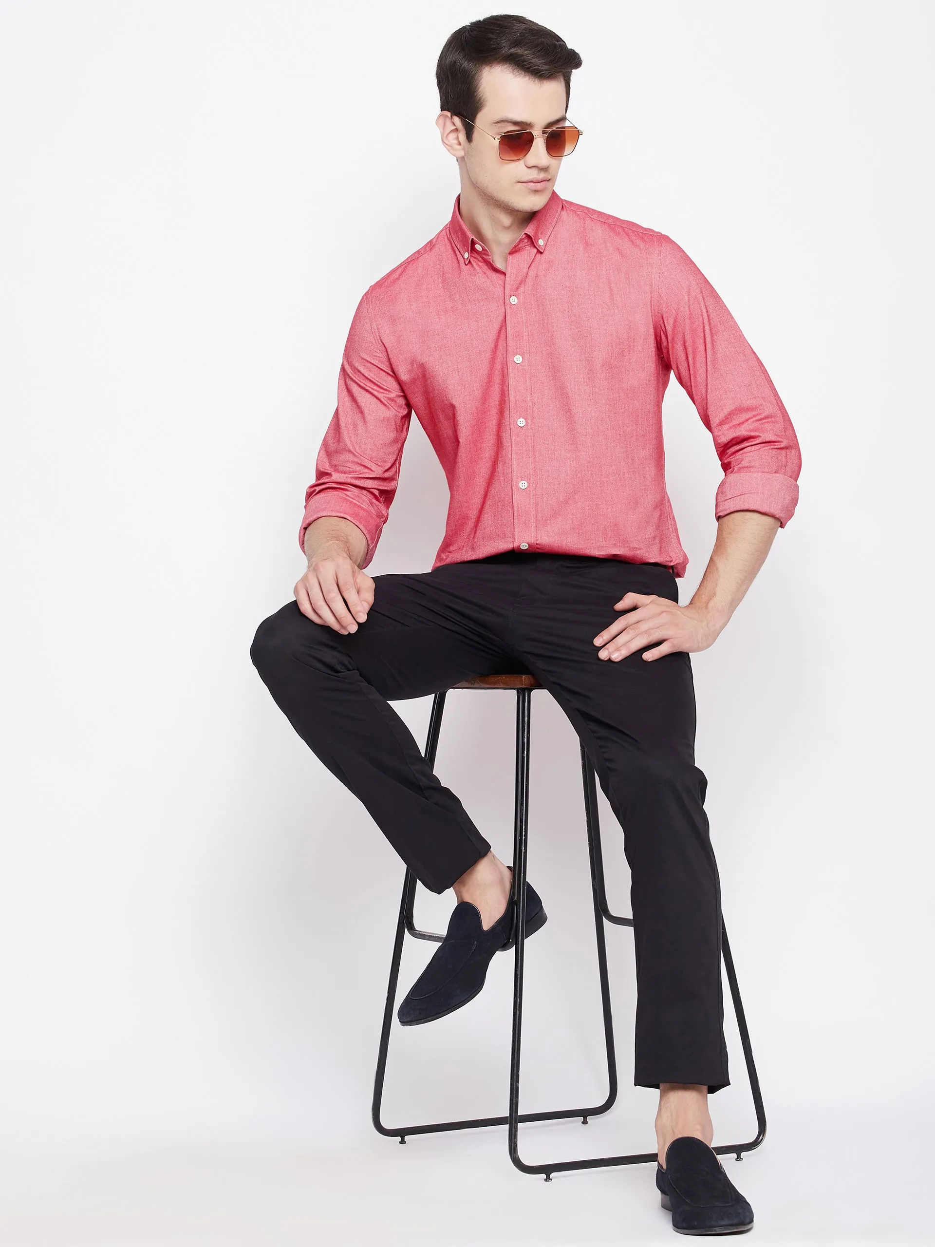 Radical Red Oxford Cotton Shirt