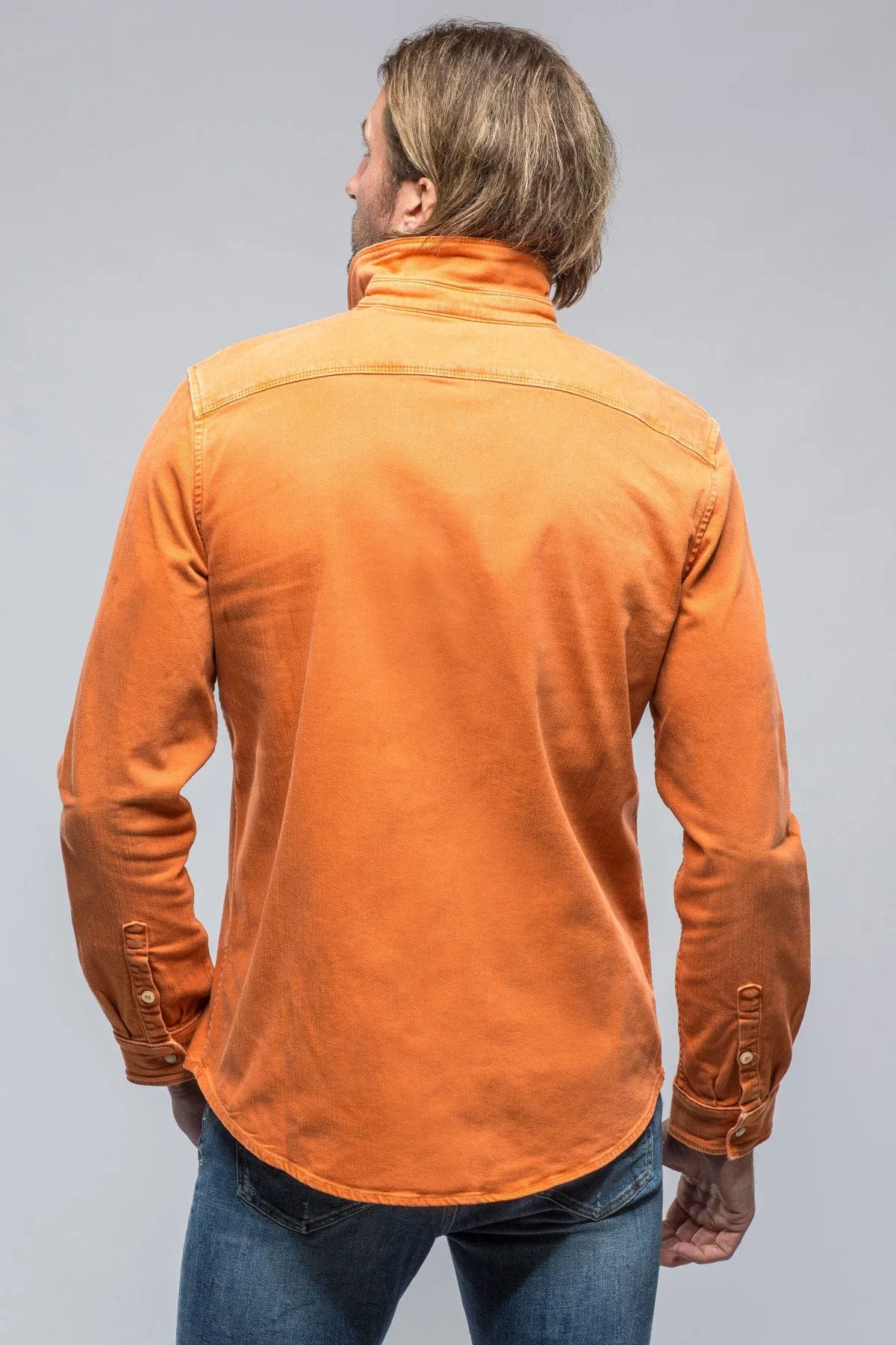 Ranger Colored Denim Snap Shirt In Arrancione