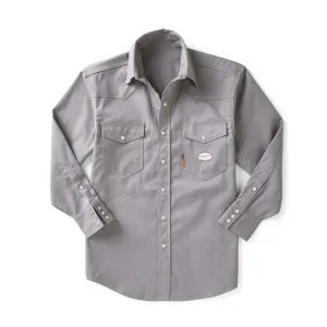 Rasco Men's Durable Work Shirt FR1003 - Flame Resistant 7.8 oz Cotton Twill HRC 2, Snap Front, Lightweight, Western Yoke Style | Sizes M-5XL