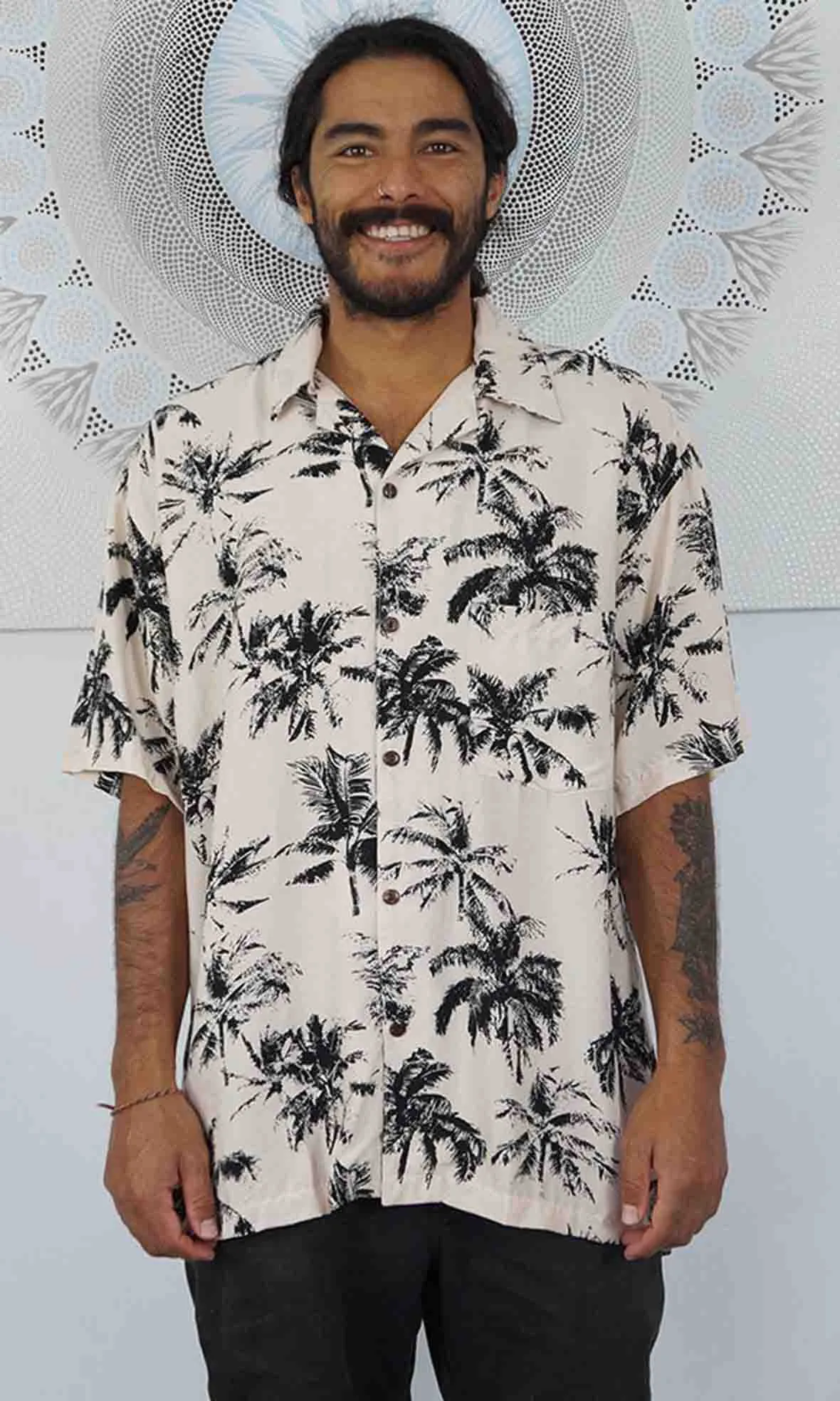 Rayon Hawaiian Shirt Coconut. More Colours