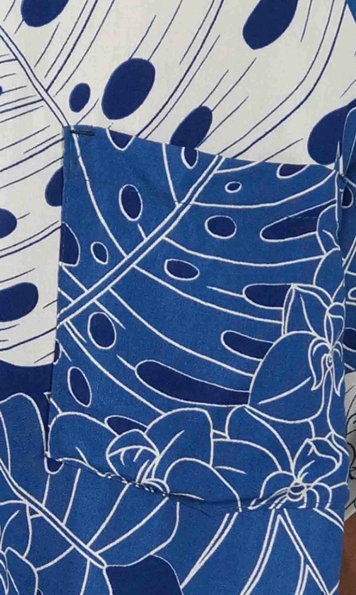 Rayon Hawaiian Shirt Solomans Blue
