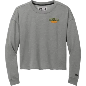Red Bank Generals New Era Ladies Tri-Blend Fleece Crop Crew