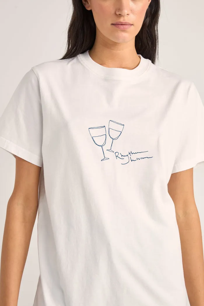 Rhythm Vino Boyfriend Tee - WHITE