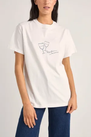 Rhythm Vino Boyfriend Tee - WHITE