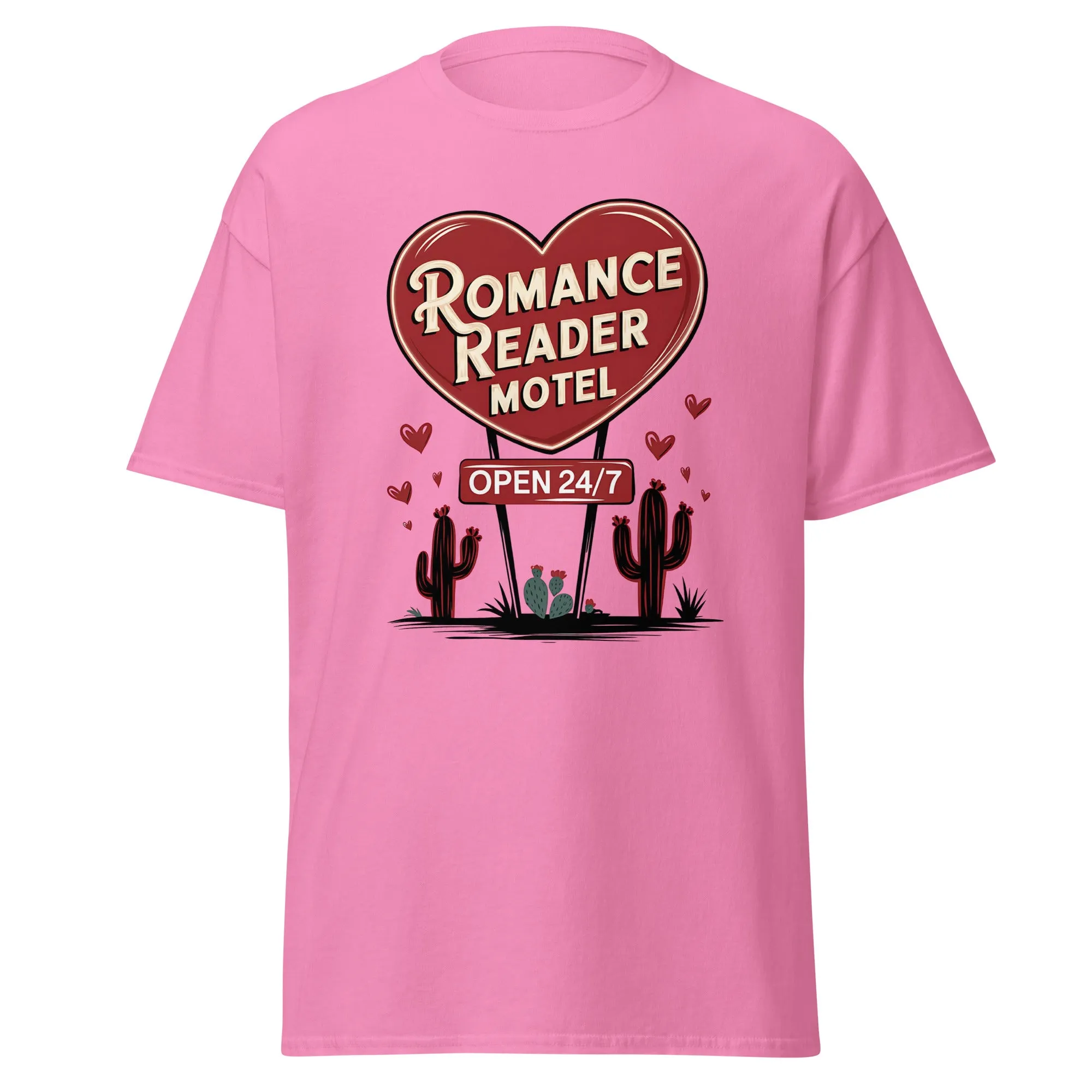 Romance Reader Motel - Valentine’s Day T-Shirt - Lightweight and Comfortable