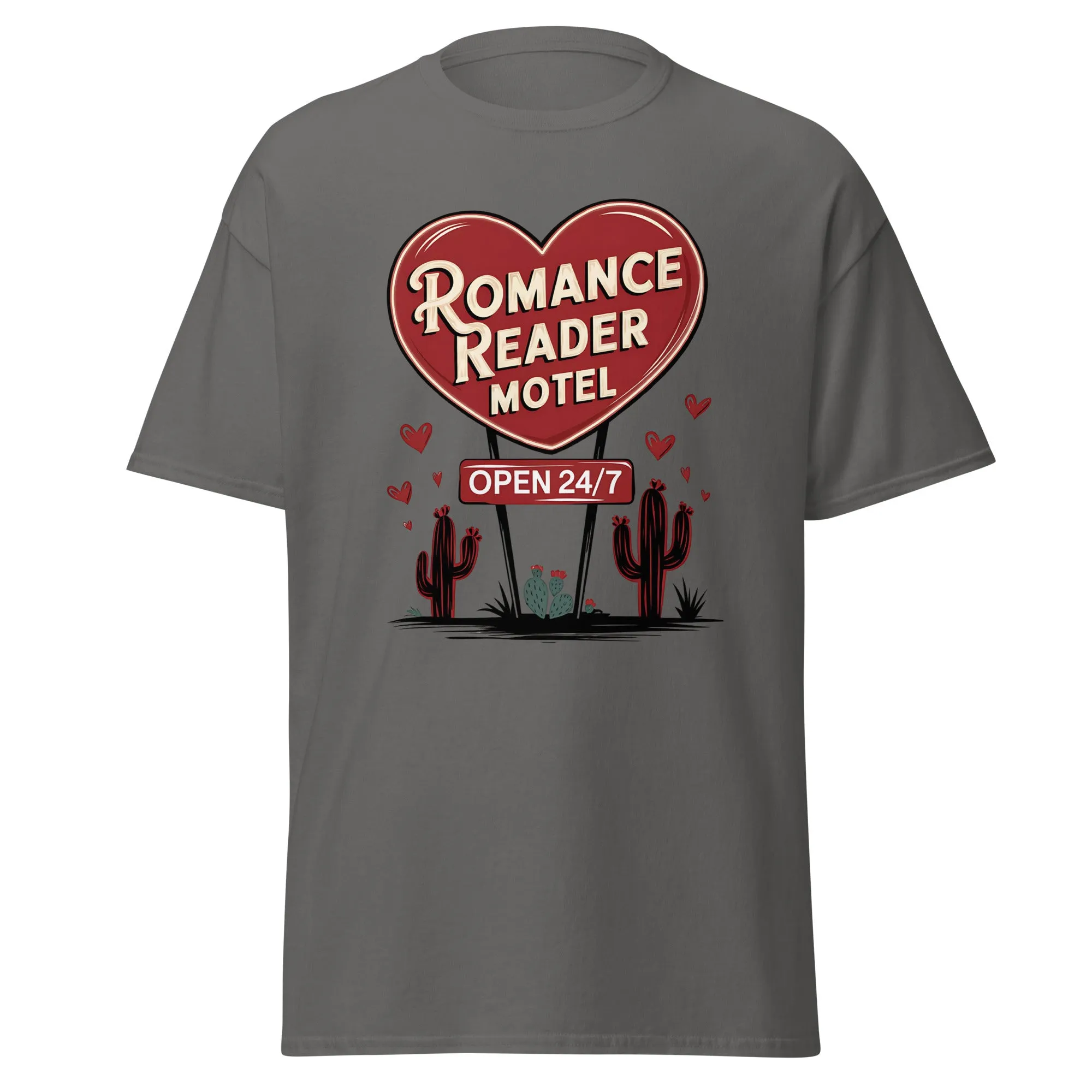 Romance Reader Motel - Valentine’s Day T-Shirt - Lightweight and Comfortable