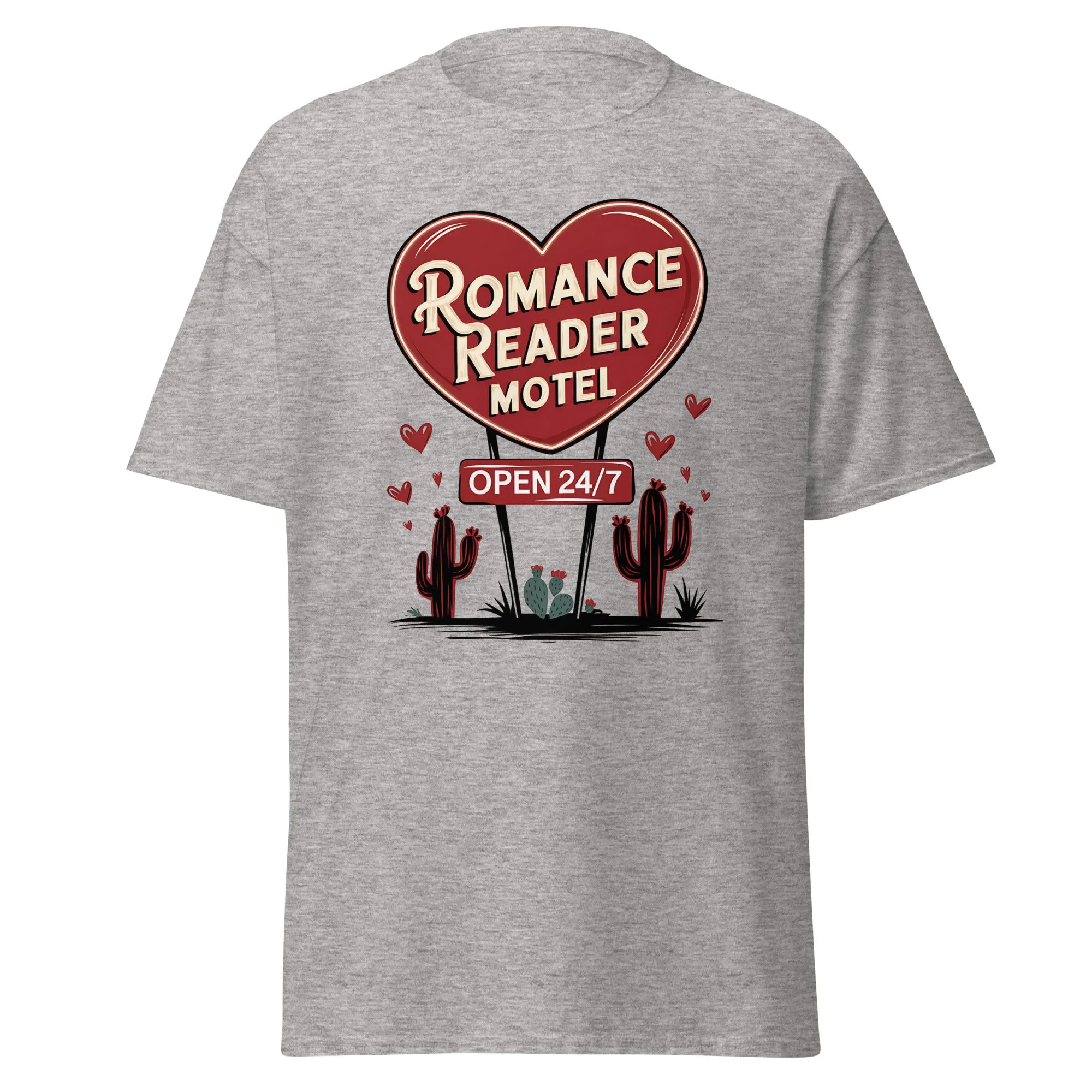 Romance Reader Motel - Valentine’s Day T-Shirt - Lightweight and Comfortable