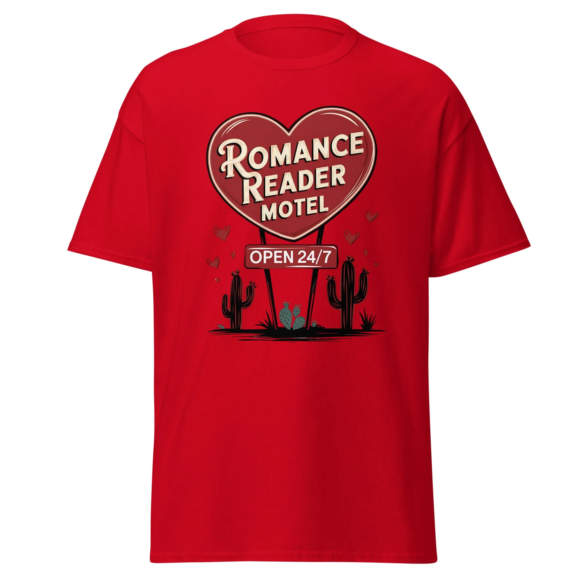 Romance Reader Motel - Valentine’s Day T-Shirt - Lightweight and Comfortable