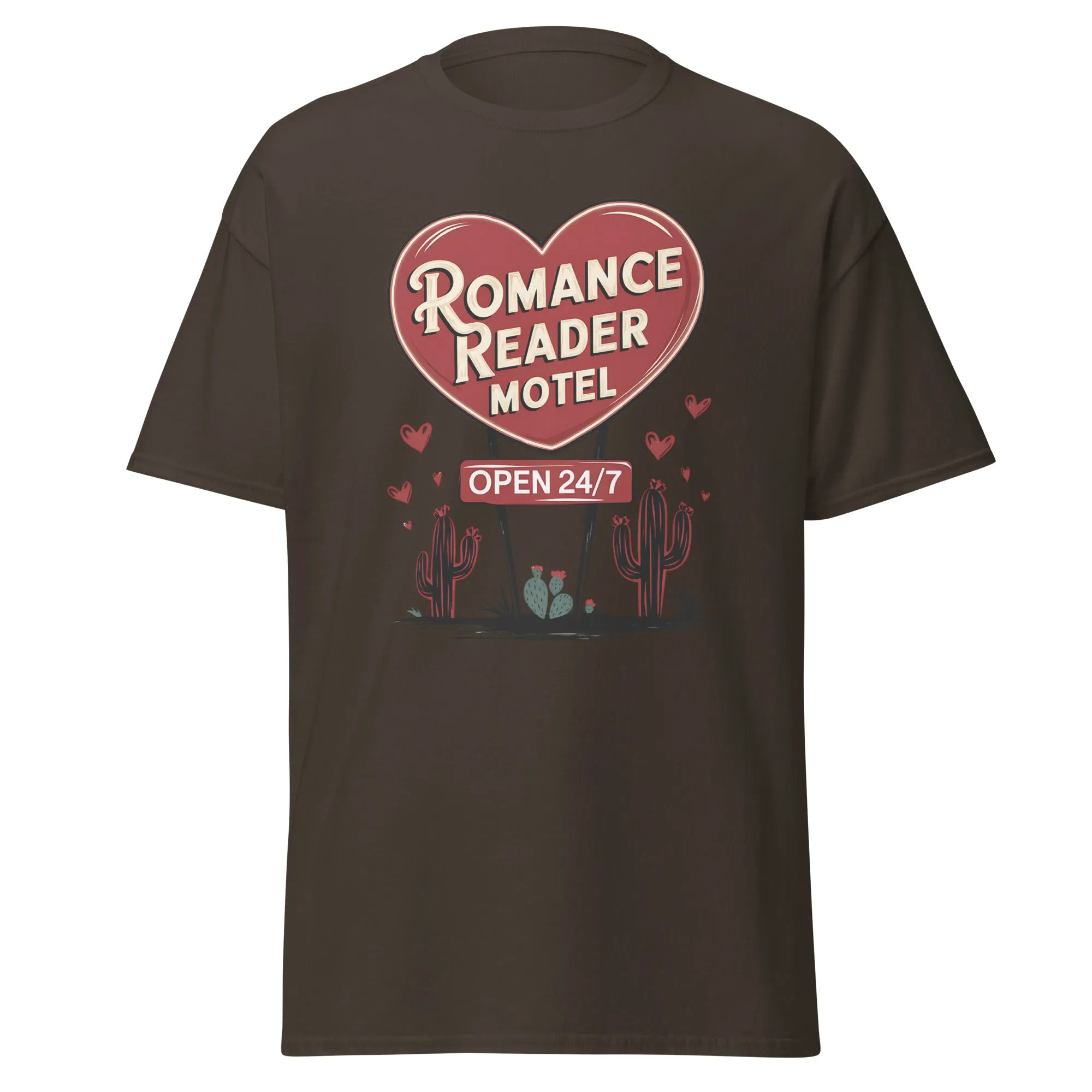 Romance Reader Motel - Valentine’s Day T-Shirt - Lightweight and Comfortable