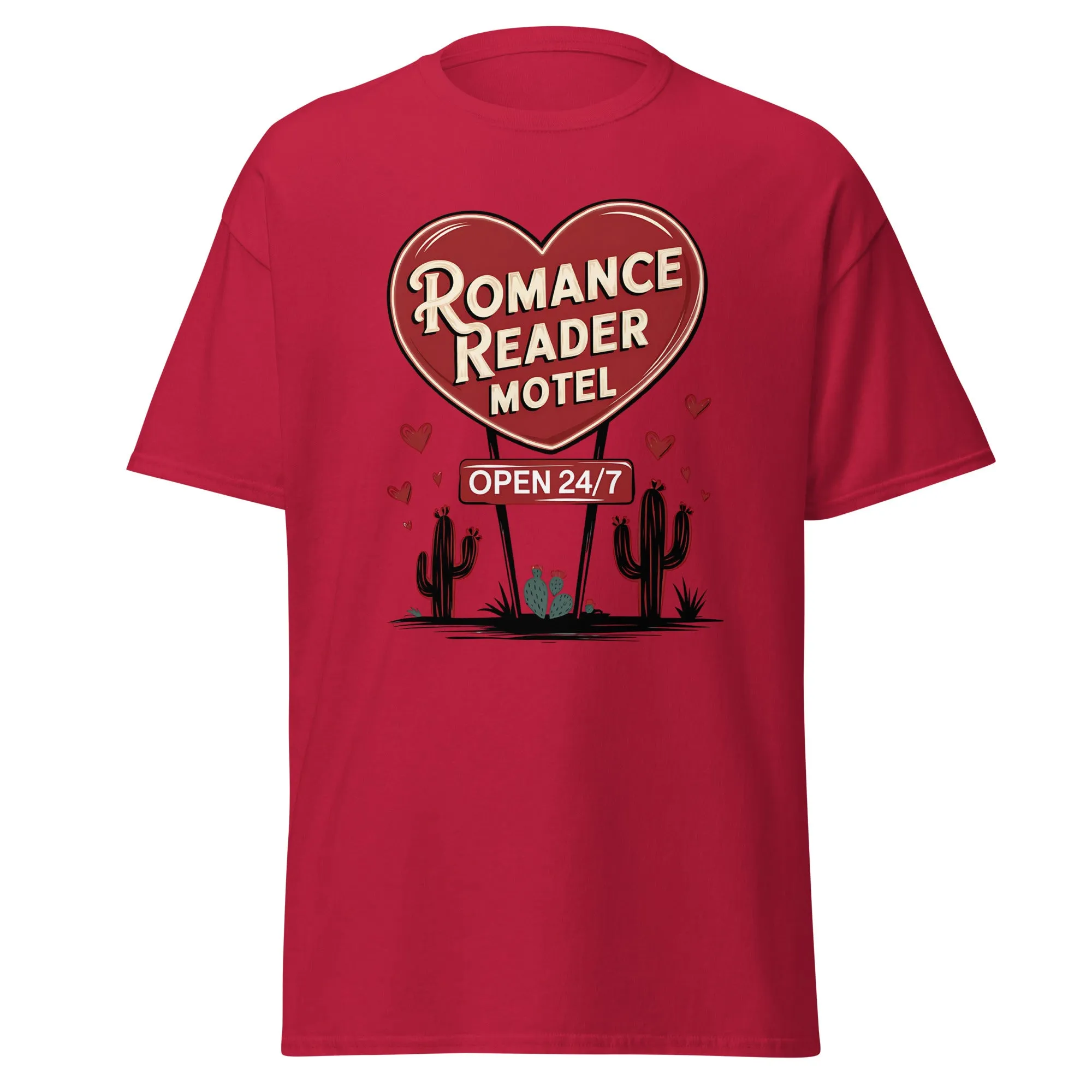 Romance Reader Motel - Valentine’s Day T-Shirt - Lightweight and Comfortable
