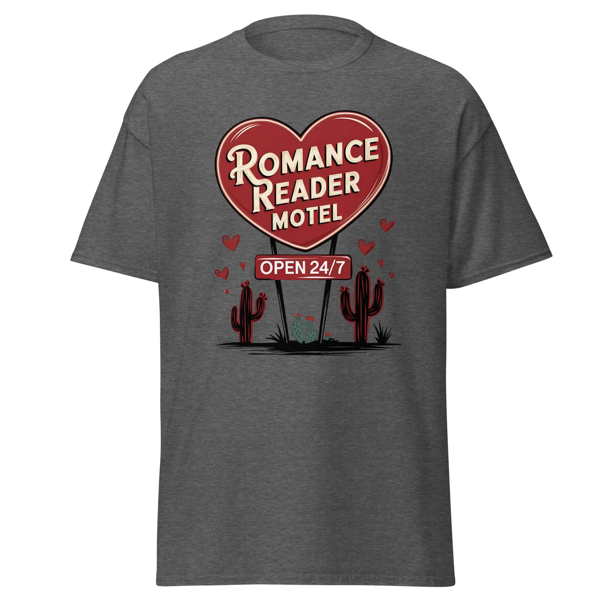 Romance Reader Motel - Valentine’s Day T-Shirt - Lightweight and Comfortable