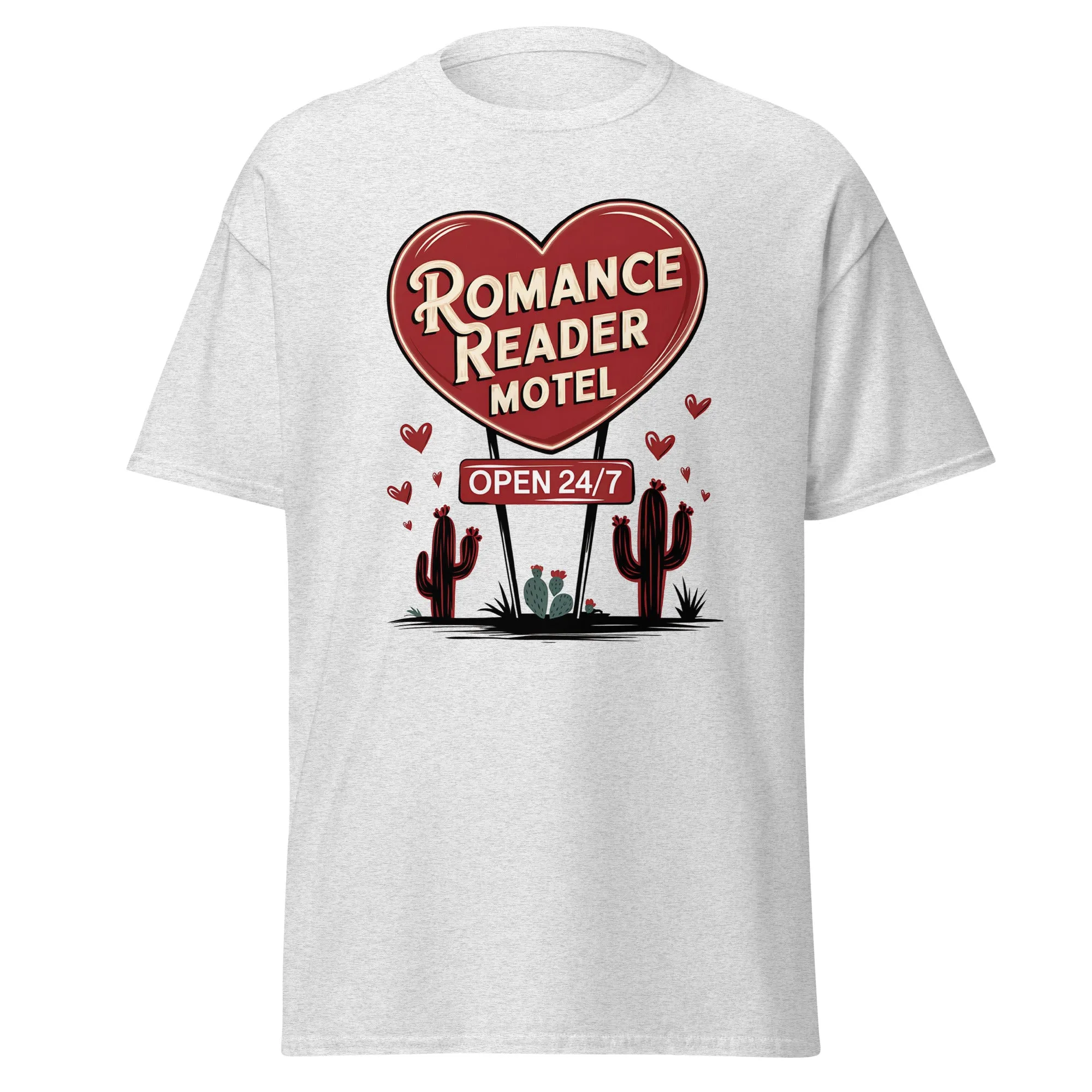 Romance Reader Motel - Valentine’s Day T-Shirt - Lightweight and Comfortable