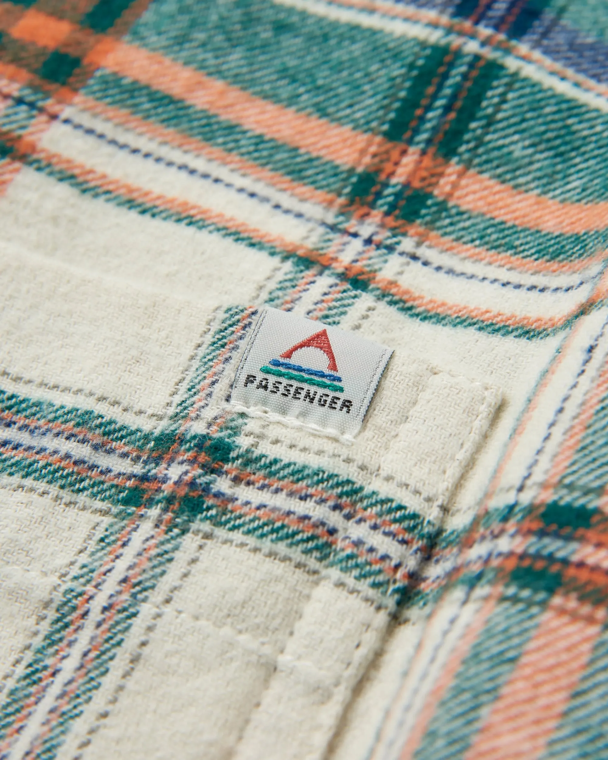 Rootsy Organic Cotton LS Shirt - Birch/Rain Forest Check