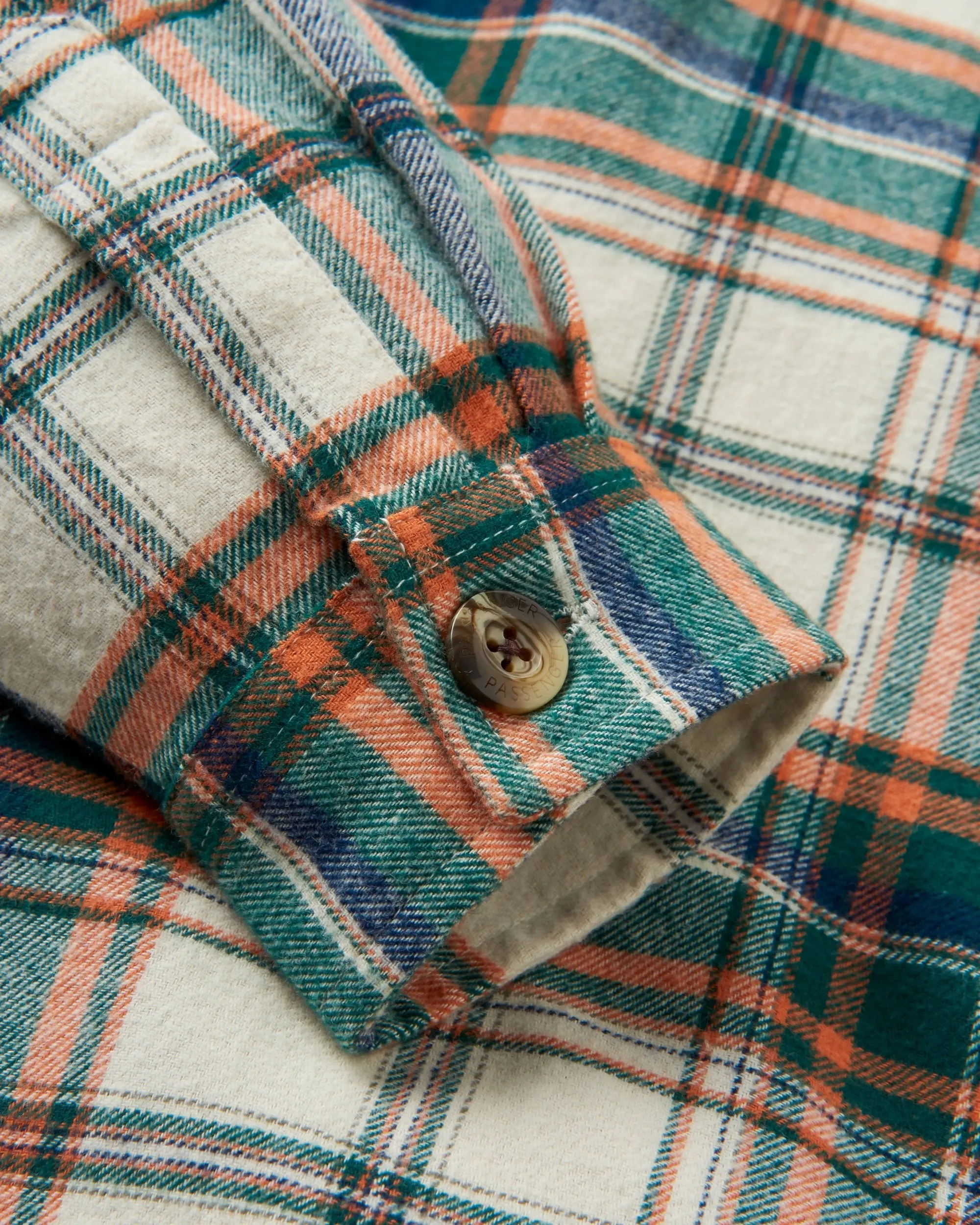 Rootsy Organic Cotton LS Shirt - Birch/Rain Forest Check