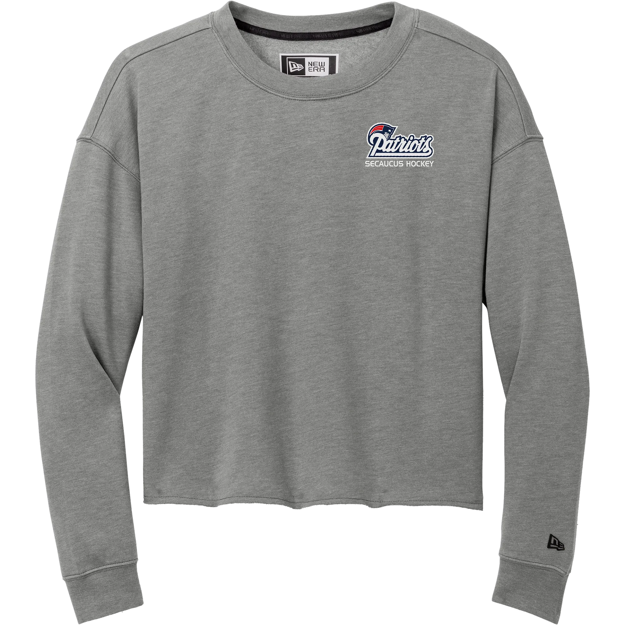 Secaucus Patriots New Era Ladies Tri-Blend Fleece Crop Crew