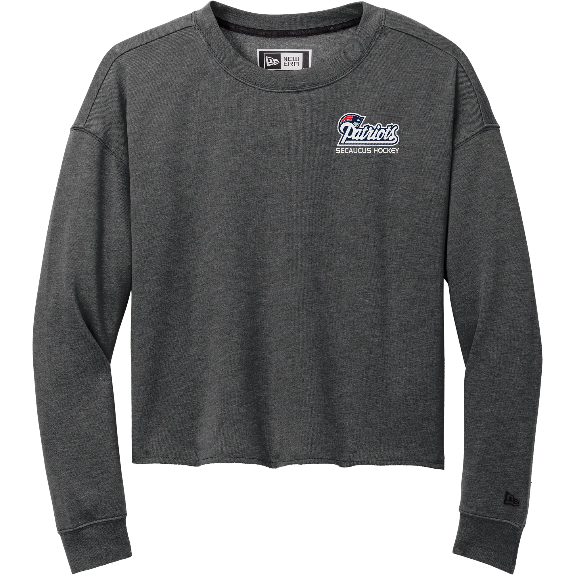 Secaucus Patriots New Era Ladies Tri-Blend Fleece Crop Crew
