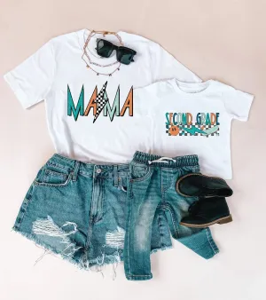 Second Grade Rocker Mama of Boy Shirts Matching Shirts