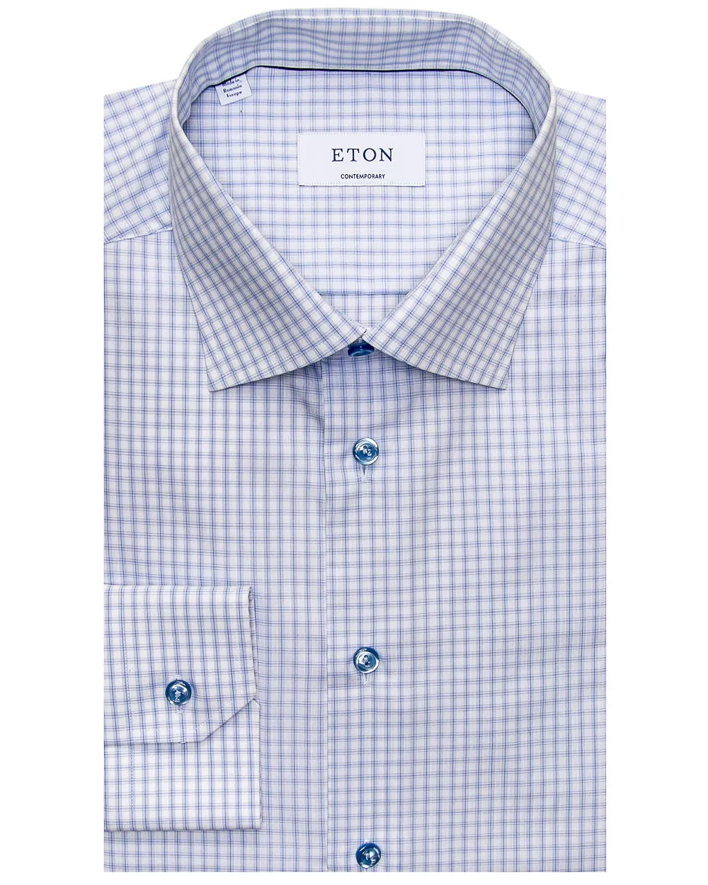 Sky Blue Overcheck Dress Shirt