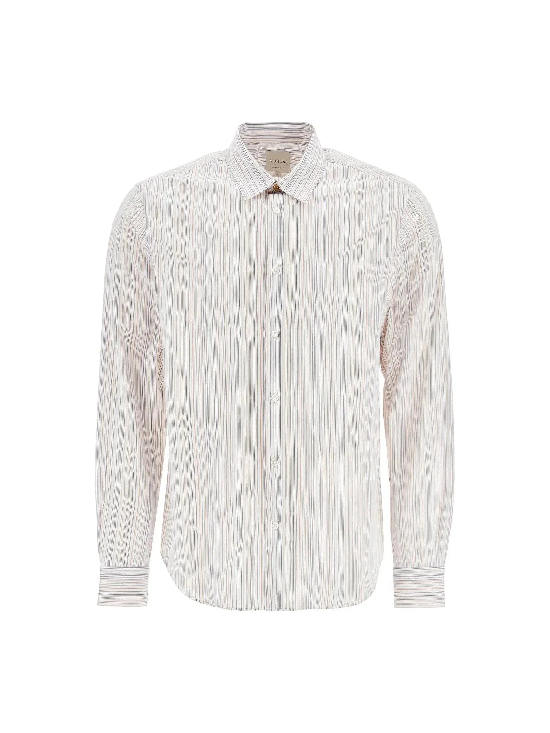 Slim Fit Striped Cotton Shirt