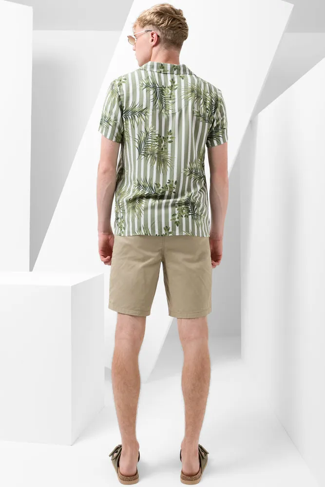 Stripe Short Sleeve Shirt Green