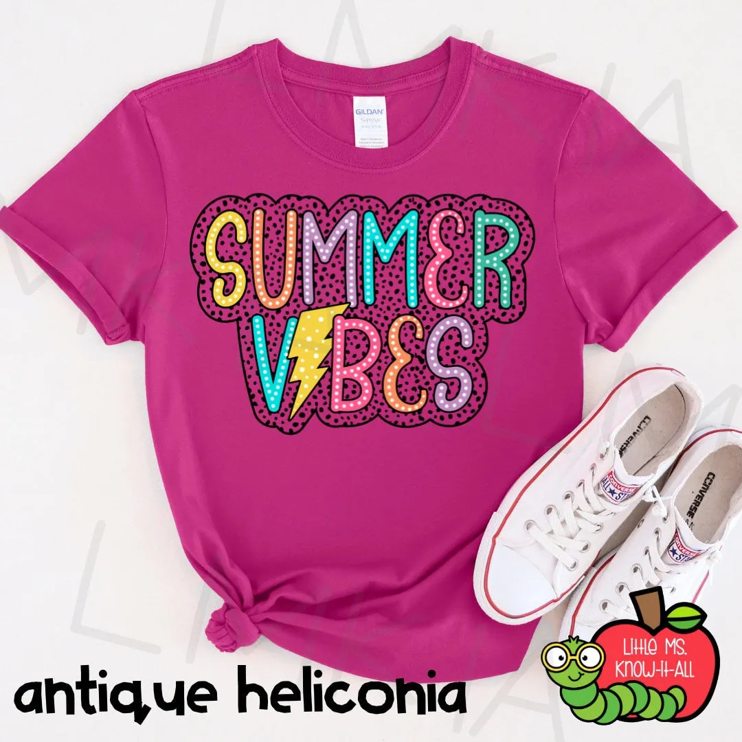 Summer Vibes Dalmatian Summer Teacher Shirt